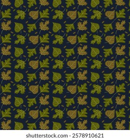 Autumn Leaves seamless vector pattern