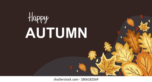 autumn leaves seasonal concept background for thanksgiving, invitation, greeting