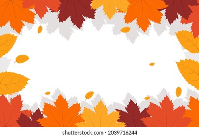 Autumn leaves seasonal vector background