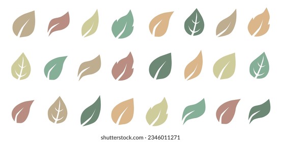 Autumn leaves. Set of colorful autumn leaves. Autumn design element. Vector illustration. EPS 10.