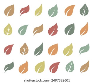 Autumn leaves. Set of colorful autumn leaves. Autumn design element. Vector illustration. EPS 10.