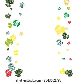 autumn leaves. Set of vector drawings with acrylic paints Printing on fabric, card. Hi detailed texture of forest leaves