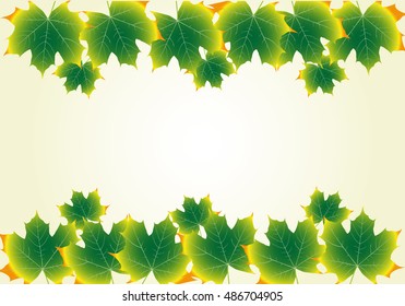 Autumn Leaves Set, Vector Illustration, october colorful
