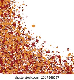 autumn leaves Square frame Background material designed branches. Vector illustration