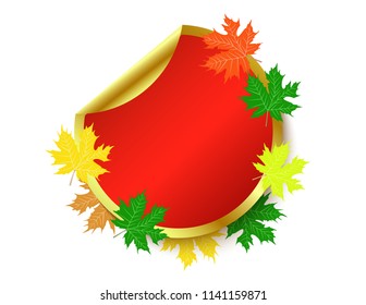 Autumn leaves sticker