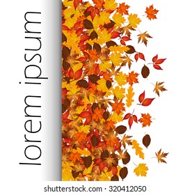 Autumn leaves with text 