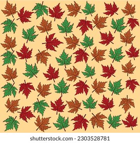 autumn leaves texture vector illustration
