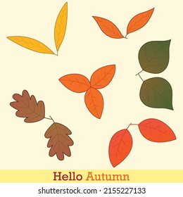 ilustración vectorial de hojas de otoño 