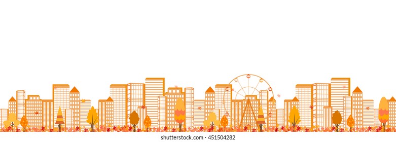 Autumn leaves autumn urban background