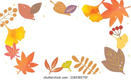 Autumn leaves, various leaves background illustration