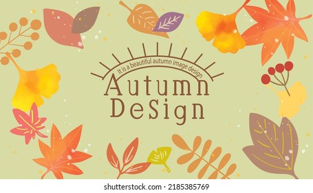 Autumn leaves, various leaves background illustration