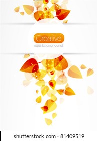 Autumn leaves. Vector abstract background