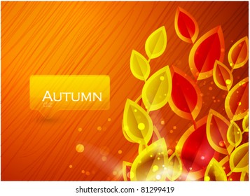 Autumn leaves. Vector abstract eps10 background