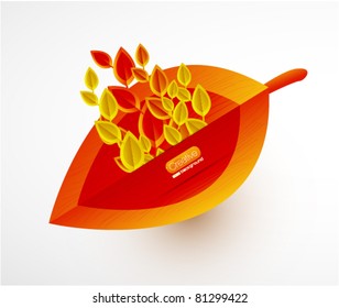 Hojas de otoño. Pasos abstractos vectoriales10 fondo
