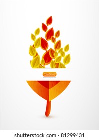 Autumn leaves. Vector abstract eps10 background