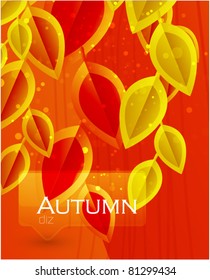 Autumn leaves. Vector abstract eps10 background
