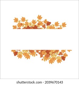 Herbstblätter, abstrakter Vektorrahmen