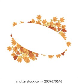 Herbstblätter, abstrakter Vektorrahmen