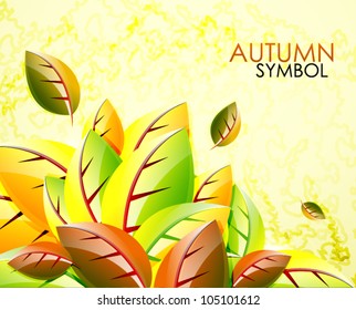 Autumn leaves vector background