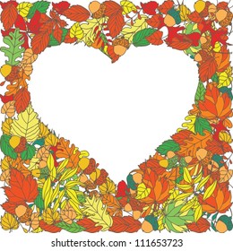 Autumn leaves vector background