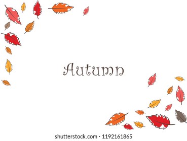 Autumn leaves vector background for decoration.