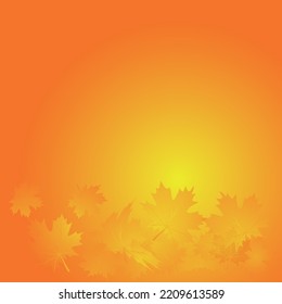  Autumn Leaves vector background, orange and gold background