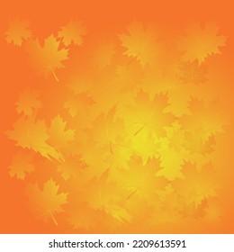  Autumn Leaves vector background, orange and gold background