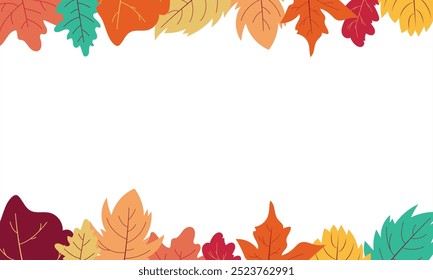 Herbstblätter Vektorbanner-Hintergrund 