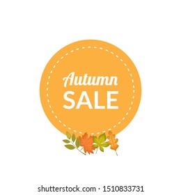 Autumn Leaves Vector Circle Sale Banner