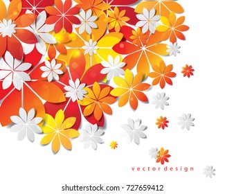 Autumn leaves vector design