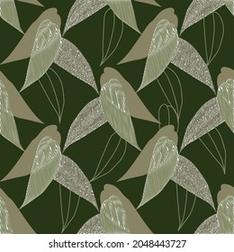 Herbstreben. Vektordesign. Drucken Sie Textil. Nahtloses Muster.