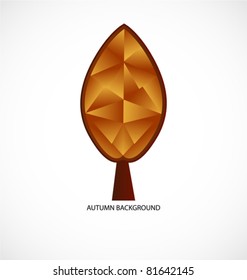 Autumn leaves. Vector designed seasonal abstract background.