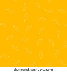 Autumn Leaves Vector Hand Drawn Seamless Pattern for Textile, Wrapping and Wallpaper Design.