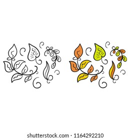 Autumn leaves. Vector illustration