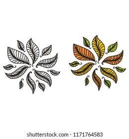 Autumn leaves. Vector illustration