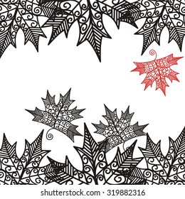 Autumn leaves vector illustration