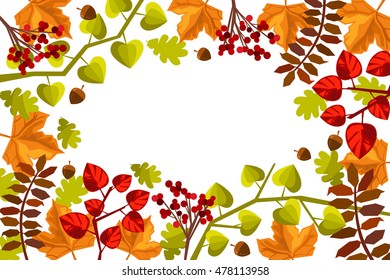 autumn leaves. vector illustration
