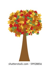 Autumn leaves vector illustration