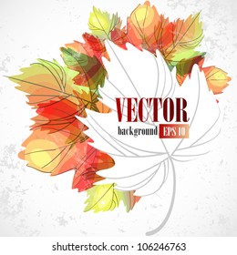 Autumn leaves. Vector illustration. Eps 10.