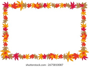 Marco de Ilustración vectorial de hojas de otoño