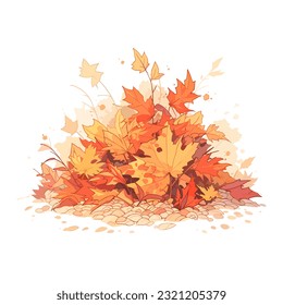 Autumn leaves vector illustration. Hello Autumn