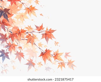 Autumn leaves vector illustration. Hello Autumn