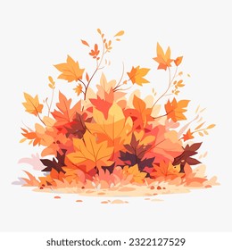 El otoño deja ilustración vectorial. Hola otoño