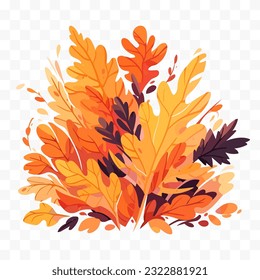 Autumn leaves vector illustration. Hello Autumn