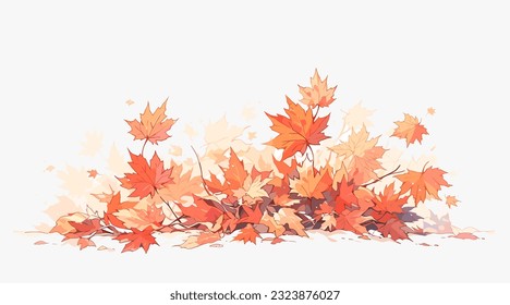 Autumn leaves vector illustration. Hello Autumn