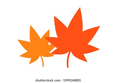 Autumn leaves. Vector illustration. Icons.