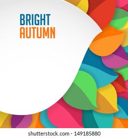 Autumn Leaves Vector illustration. rainbow color
