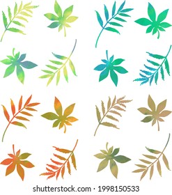Herbstblätter, Vektorgrafik-Set