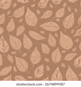 Fondo de impresión de Vector de hojas de otoño	
