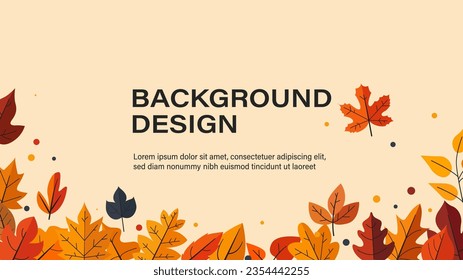 Autumn leaves. Vector resource background for web resources. Design vector style autumn illustration . Autumn season. Autumn vibes
